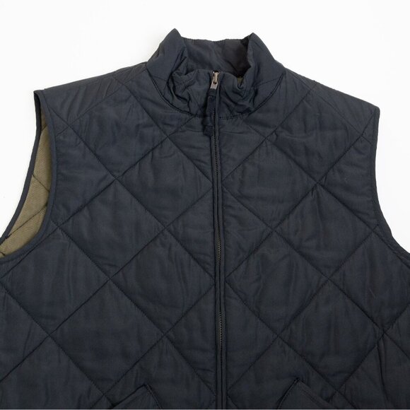 J. Crew Walker Vest Black Quilted Full Zip Lightweight Preppy Medium - Picture 4 of 16